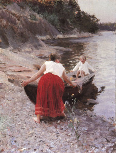 Woman in the Red Petticoat 